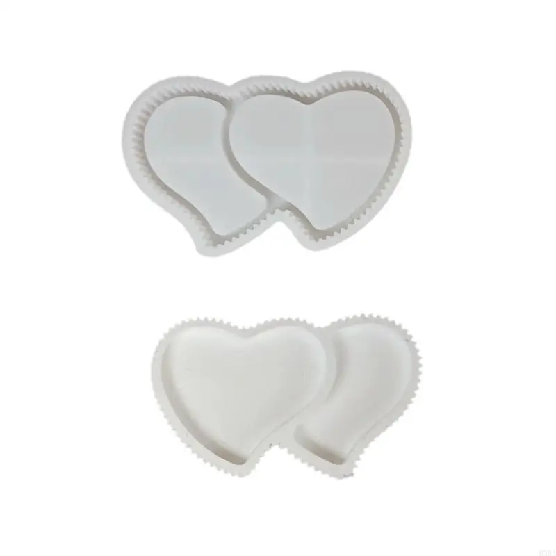 

HXBA Sturdy Safe Silicone Heart Striped Tray Mold For Candle Soap Crafts Accessory