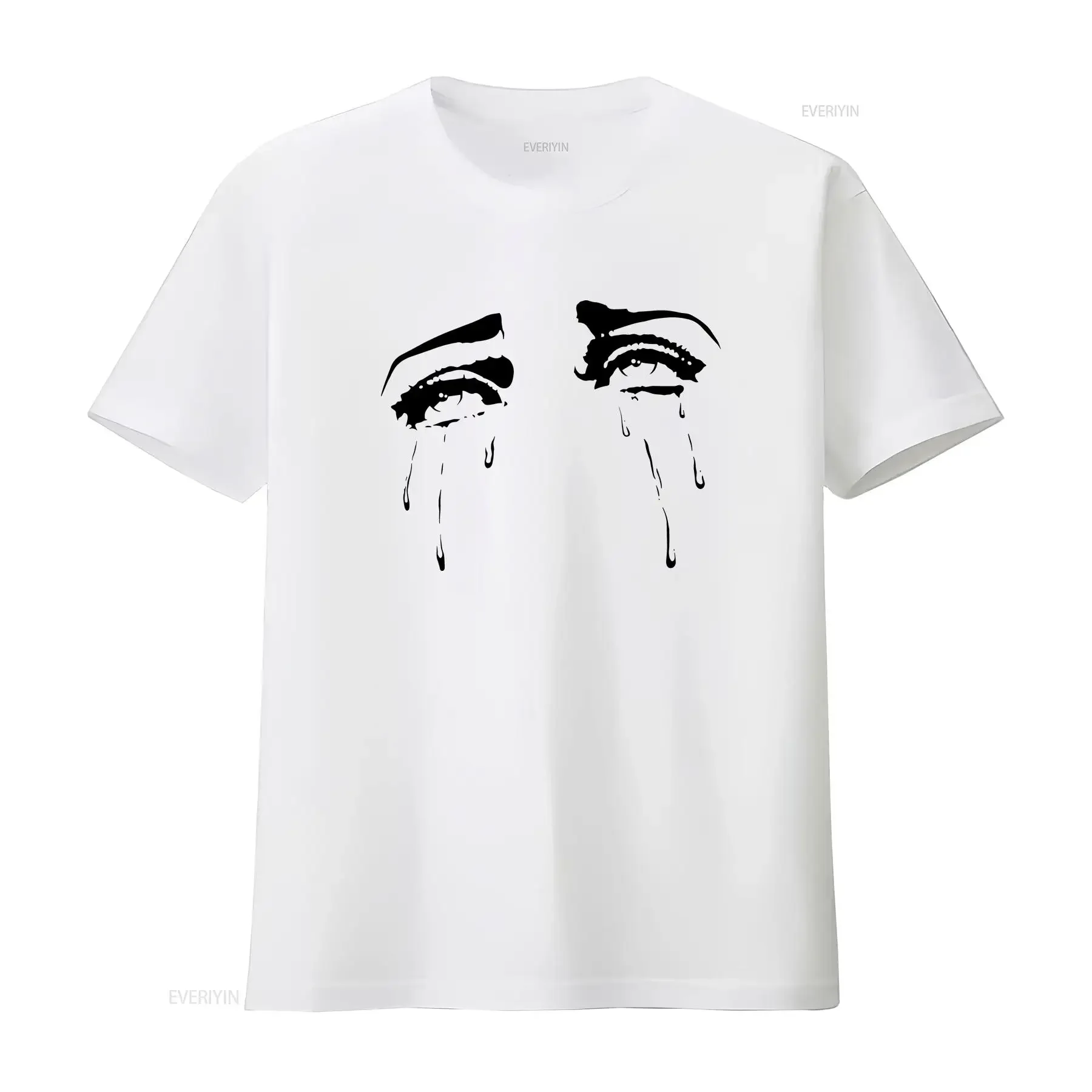 Crying Eyes T Shirt Emotional Streetwear Art Edgy Outfits and Statement Style Lovers Tears vintage Washed Slightly Comfortable