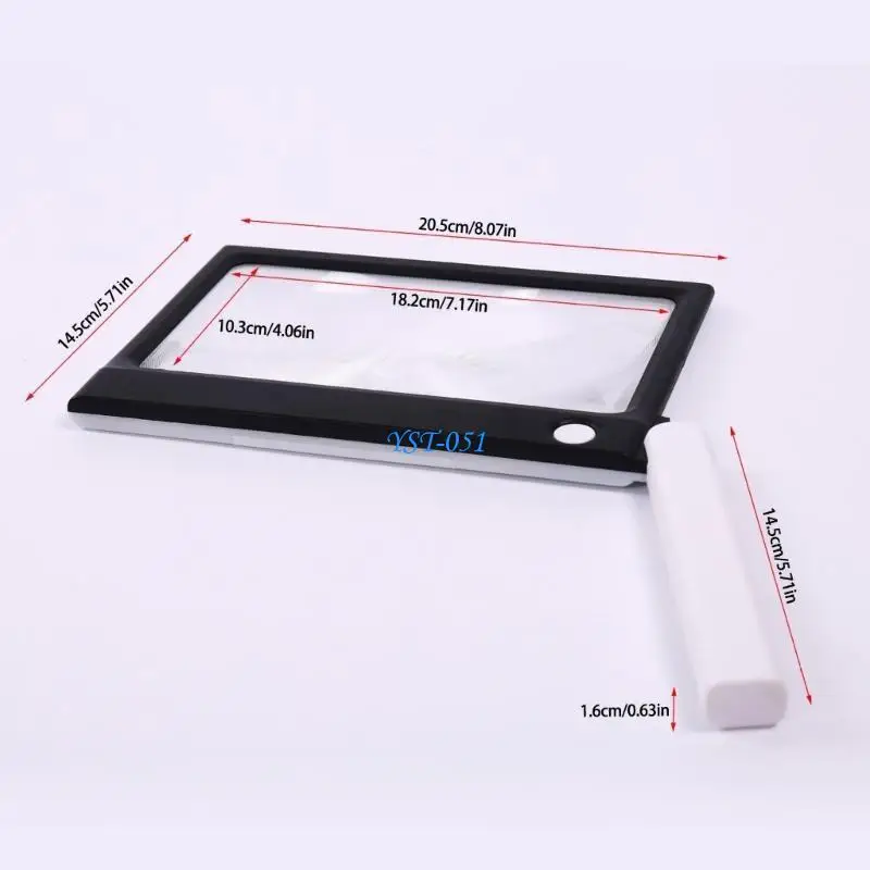 E15A LED Lighted Reading Magnifier Large Lens Reader for senior Macular Degeneration