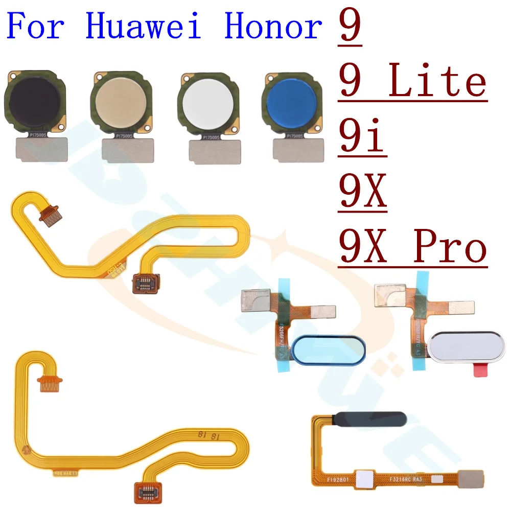 Sensor de huella digital Original para Huawei Honor 9 Lite 9i 9X Pro, ID táctil, conectar placa base, botón de inicio, extensión, pieza de Cable flexible