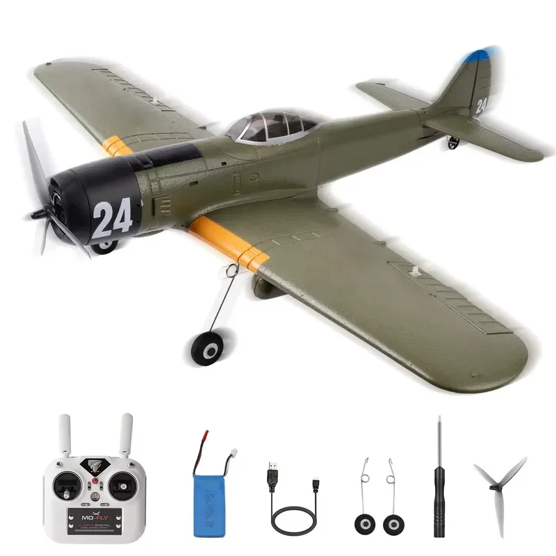 Ki-84 Four Channel Remote-Controlled Stunt Glider 69cm Large Military Model Electric Aircraft Toy for Kids And Collectors