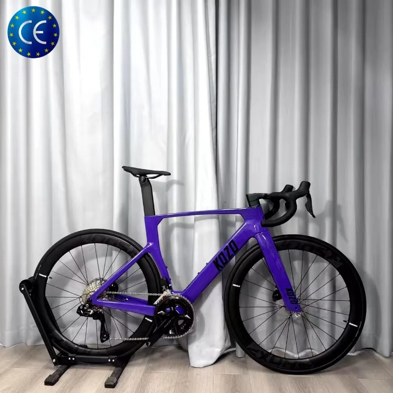 

R7170 24 Speed Full Carbon Road Bike Carbon Wheels Integrated Handlebar Disc Brake T47 BB Racing Bicycle Professional Cycling