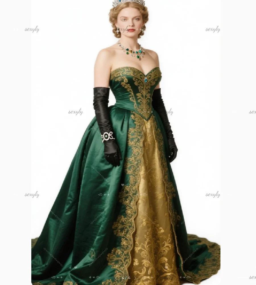Vestido de Noche Renacentista Verde del Siglo XVI, Vestido de Gala Medieval Vintage con Escote Corazón, Disfraz Celta, Traje Formal Turco para Ceremonias y Fiestas EstiloBridgerton