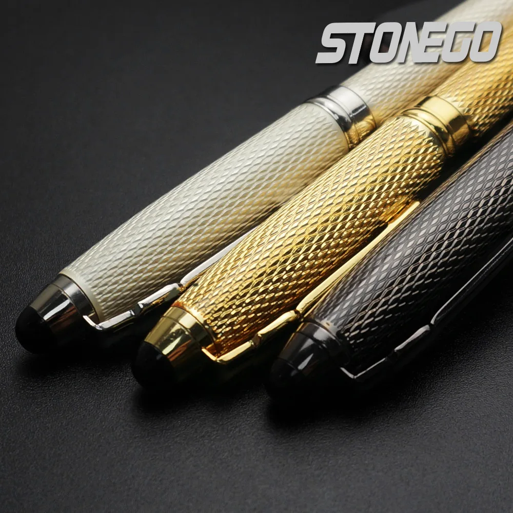 STONEGO Classic Luxury Rollerball Pens, Stainless Steel Roller Ball Pen for Men Women, School, Office, Executive, Business image 3