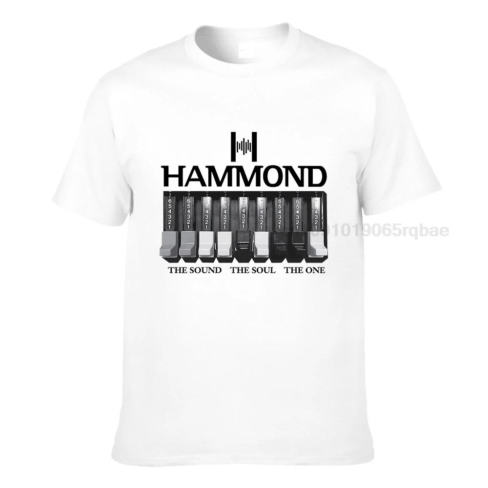 Electronic Keyboard Guitar T Shirt Music Hammond Organ Logo And Graphics Printed White T Shirts For Men Thanksgiving Day