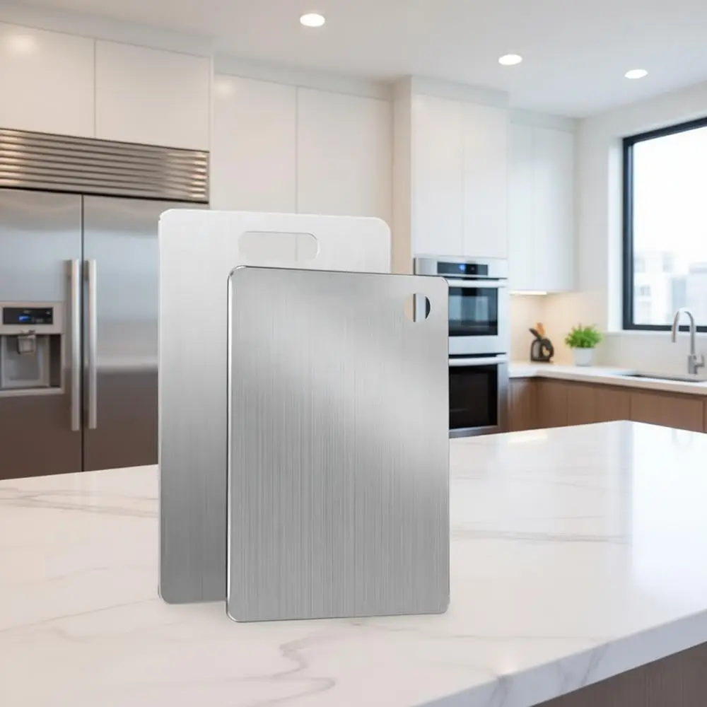 

Набор обновленных нетоксичных двухсторонних разделочных досок из нержавеющей стали, можно мыть в посудомоечной машине, 4 размера (S+L+XL+XXL)