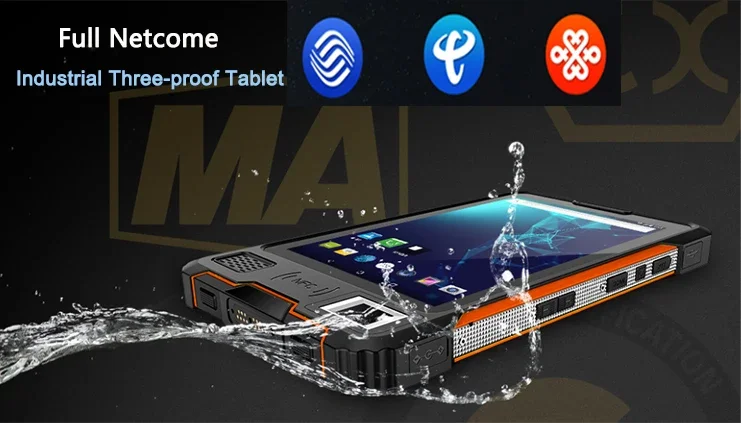 Aoro P9000 เครื่องอ่านบาร์โค้ดอุตสาหกรรมแบบกันน้ำ NFC 8GB 128GB โปรเซสเซอร์ Octa Core แท็บเล็ตอุตสาหกรรมแบบพกพา ทนทานมาตรฐาน IP68