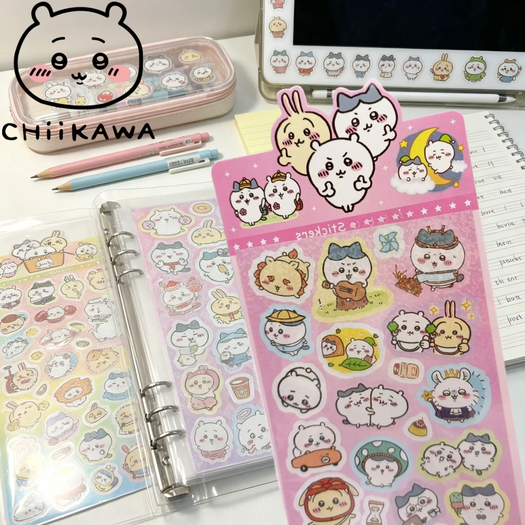 100Sheets Mix Kawaii Chiikawa Anime Sticker Cute Hand Account Phone Case Laptop Bottle Suitcase Notebook Stickers Kid Toys Gifts
