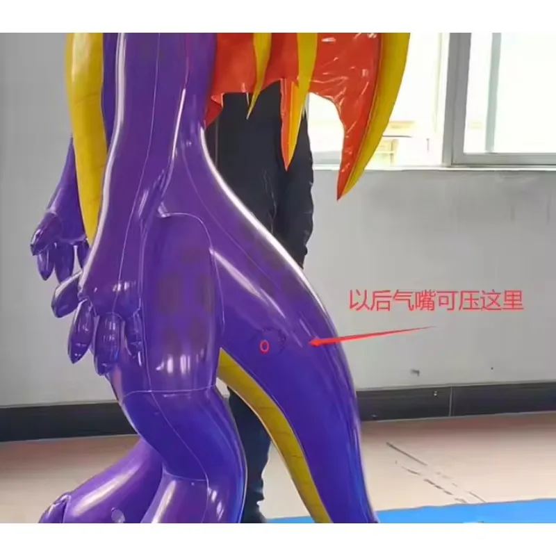 Beile, gran oferta, juguete inflable de dragón púrpura, diseño más nuevo, modelo de mascota de PVC para tamaño de promoción