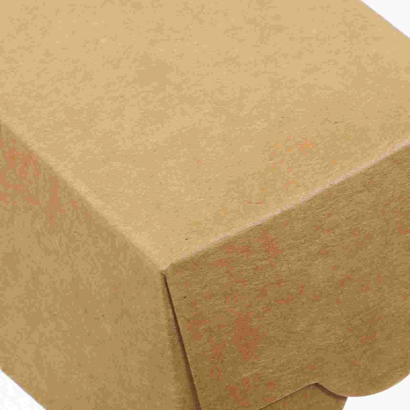 Heater Kraft Paper Picnic Box Snackbox Container Tableware Take Out Containers with Lids Light Brown 350g Fast Food