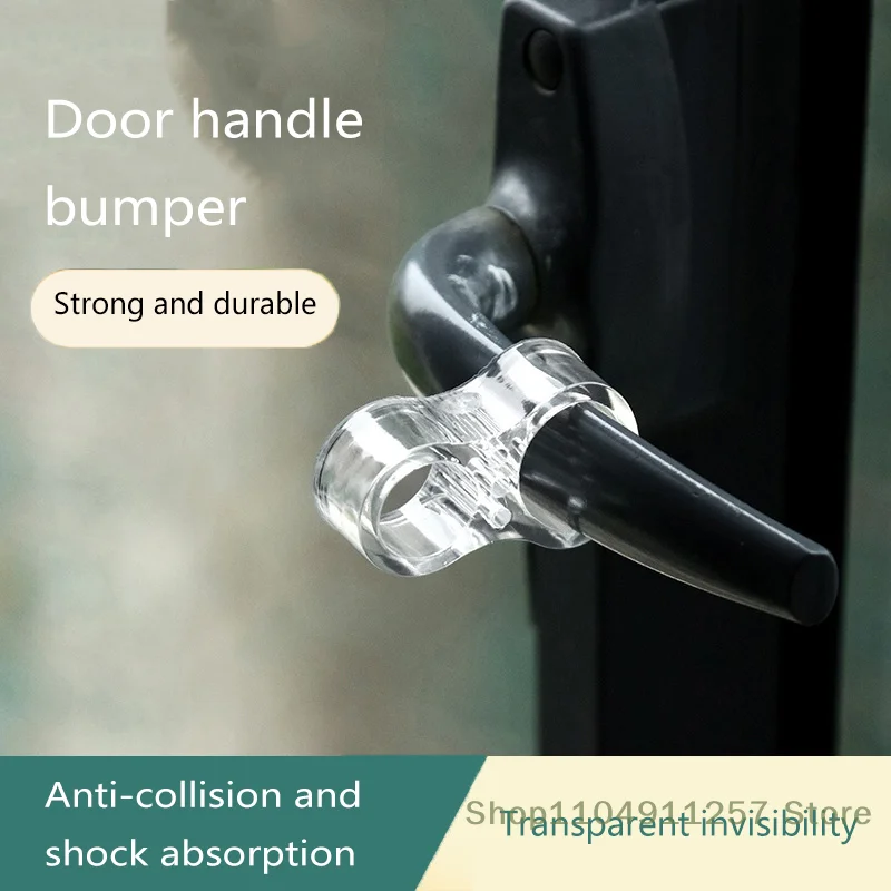 2/5/10 Buah Penahan Pintu PVC Pegangan Pintu Penyangga Pelindung Dinding Kenop Pintu Bumper Bantalan Tabrakan Dilindungi Furnitur Cincin Tahan Benturan