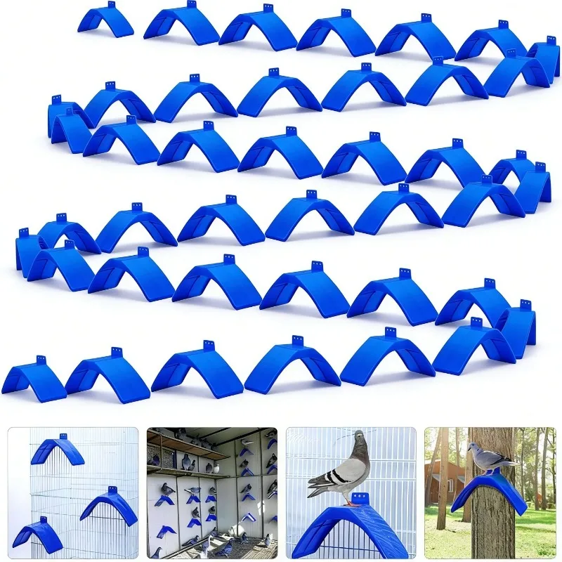 40pcs Reusable Plastic Pigeon Perches Non-slip Thermoplastic Polyurethane Birdcage Additions for Pigeons Parrots and Other Birds