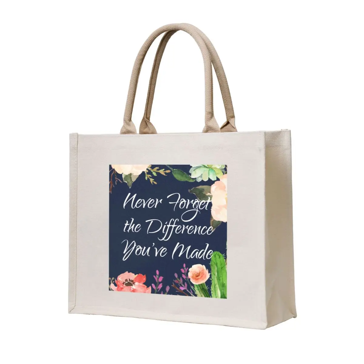 

Never Forget the Difference You've Made Tote Bag large size bags hand bag shopping bag Lady