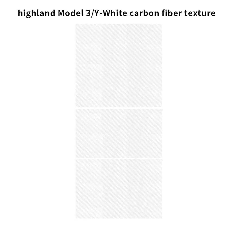 Carbon White ABS Center Console Panel & Dashboard Cover Sticker for Tesla 2025 Model 3/Y view 6