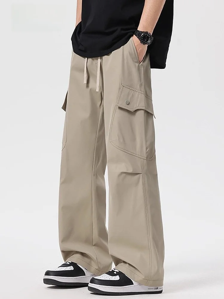 

Loose Straight Leg Workwear Trousers Men's Spring Autumn New Sle Casual Loose Long Pants American Sle Faionable Youth