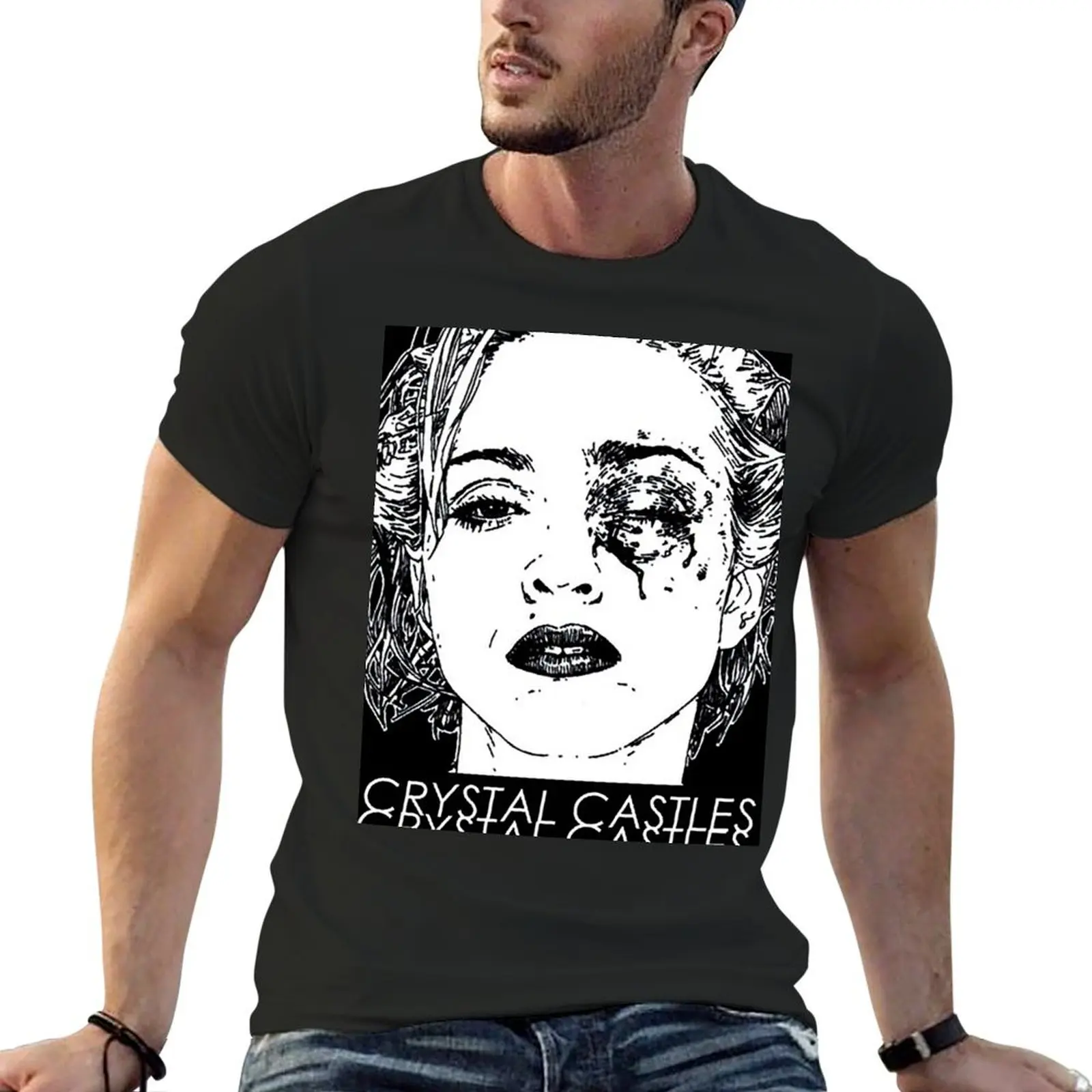 

C/R/Y/S/T/A/L//C/A/S/T/L/E/S T-Shirt oversize t-shirts man funny gifts men clothings