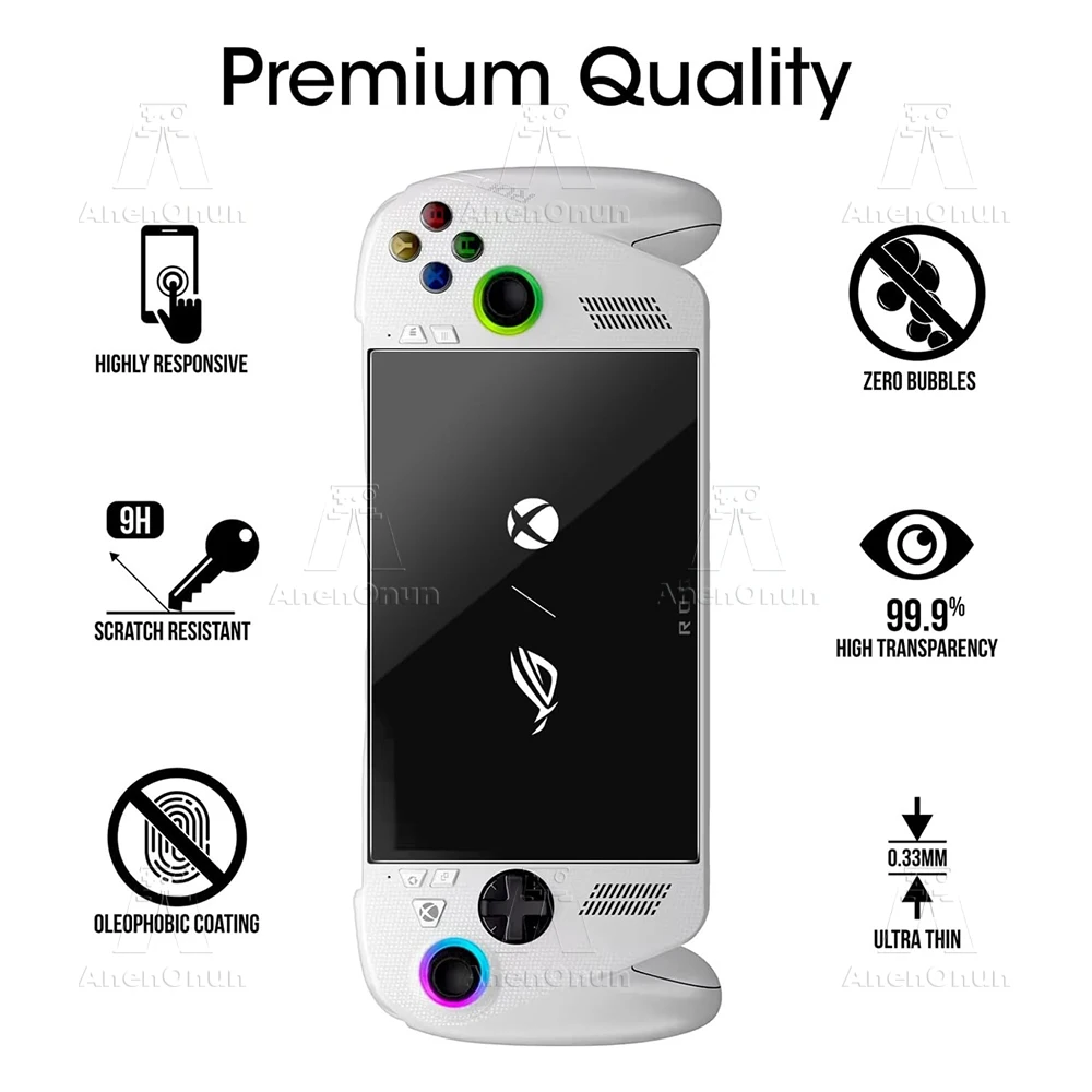 Ultra-HD, bruchsicheres, gehärtetes Glas für ROG Xbox Ally / ROG Xbox Ally X, 9H-Härte, kratzfest, blasenfreier Displayschutz. – Detail 1