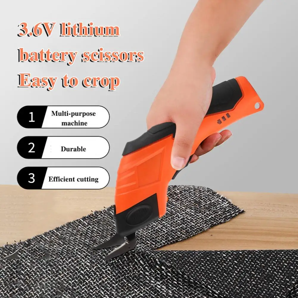 Cordless Electric Scissor with Rotating Blade Ergonomic Handle Battery Operated Rechargeable Electric Scissor Cutting Tool