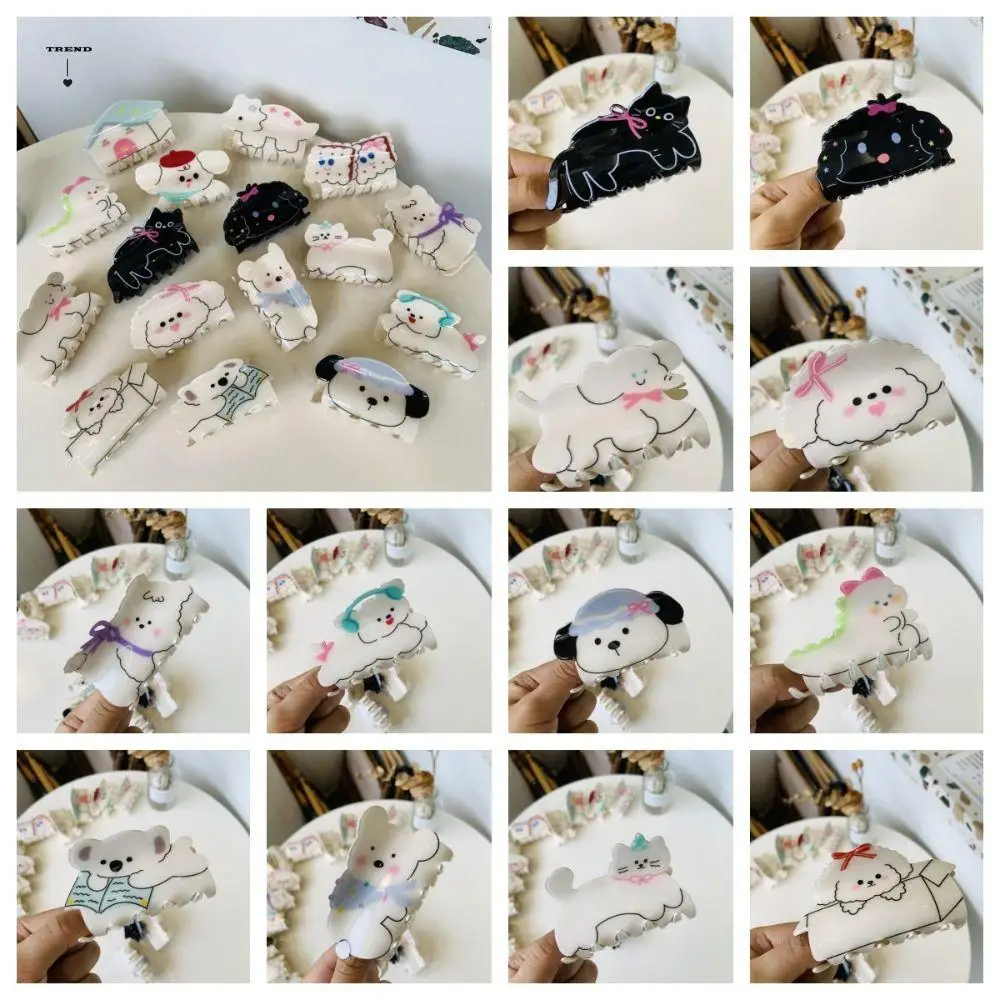 

Claw Clip Waterproof Cartoon Animal Shark Clip Sweet Hairgrips Acrylic Hair Claw House Clock Women Hair Accessories Girls