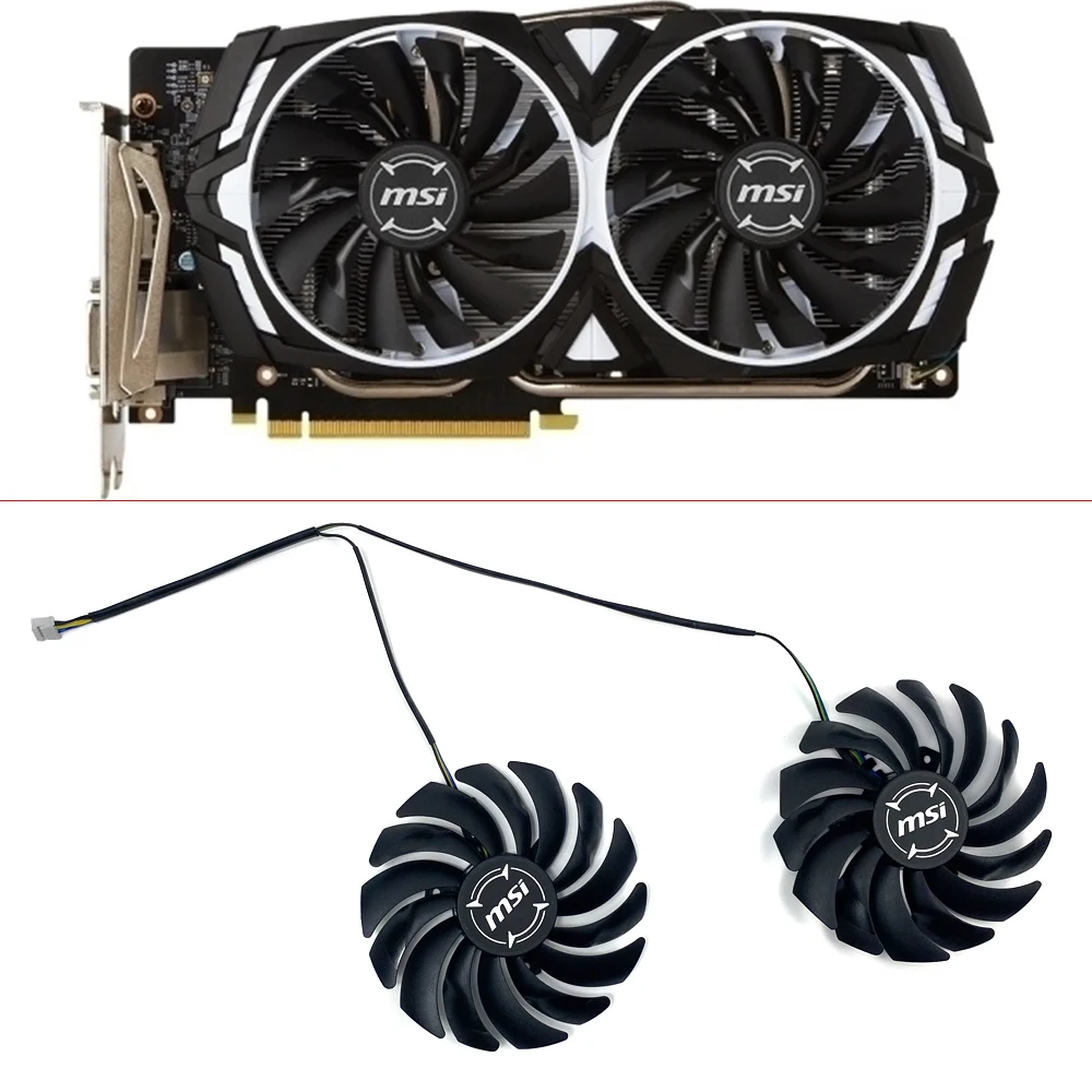 Cooling 95MM 4PIN PLD10010S12HH PLD10010B12HH GTX1080 TI GPU FAN For MSI GTX1080 1070 1060 RX 470/570 RX580 Gaming Card Fans