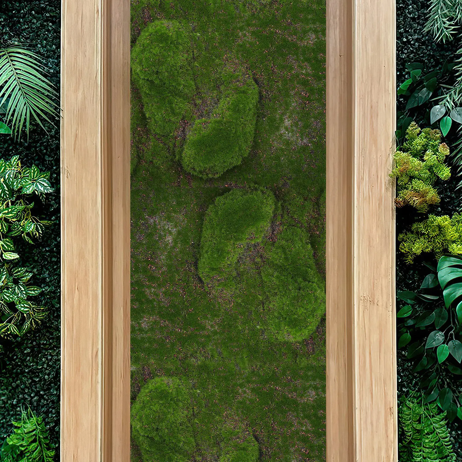 Fake Moss Mat Natural Looking Artificial Turf Mat for Living Space Garden Decoration Balcony Restaurant Landscaping Decor