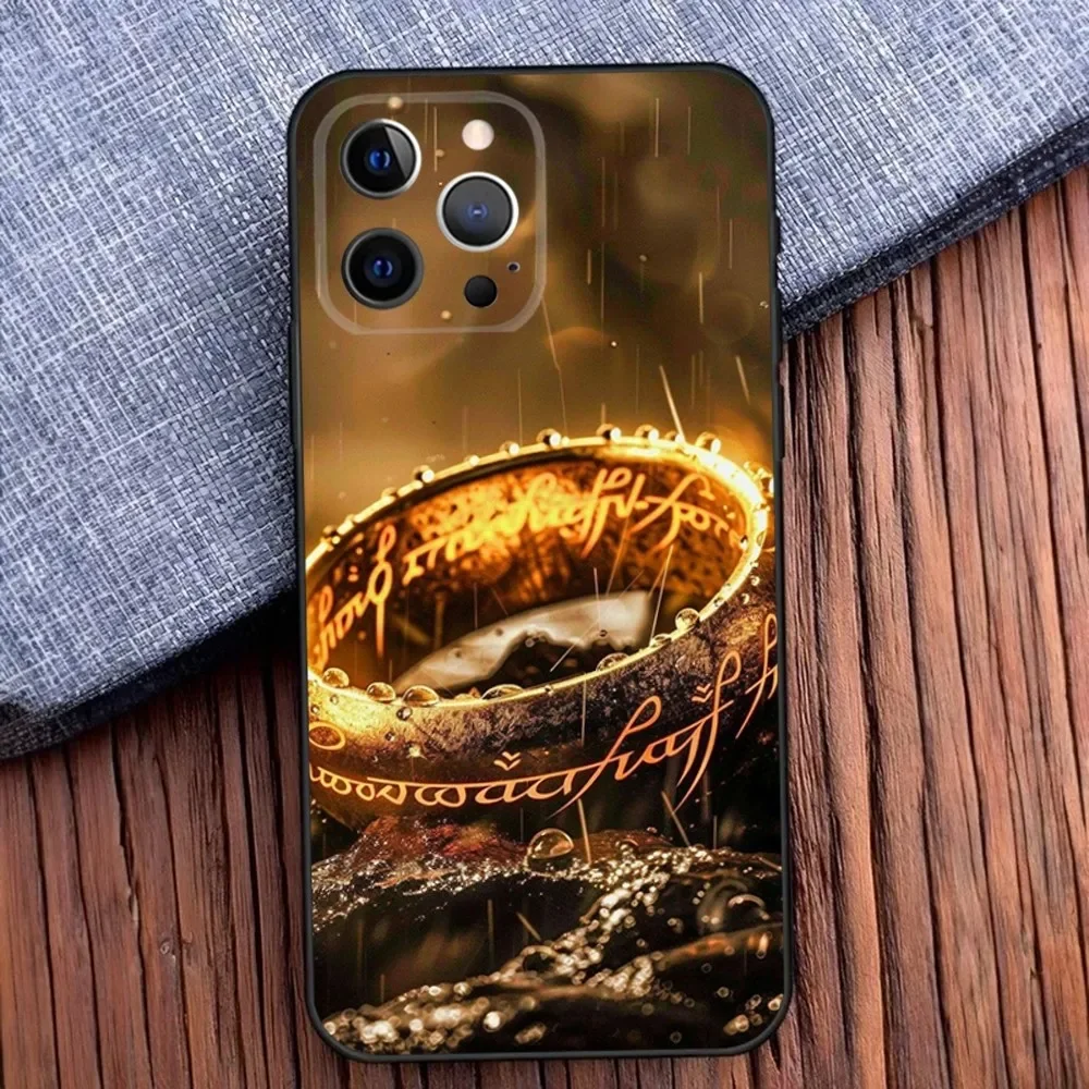 Etui na telefon L-Lord of the R-Rings Map do iPhone 16,15,14,13,12,11,Pro,X,XS,Max,XR,Plus,Mini Soft Black Cover