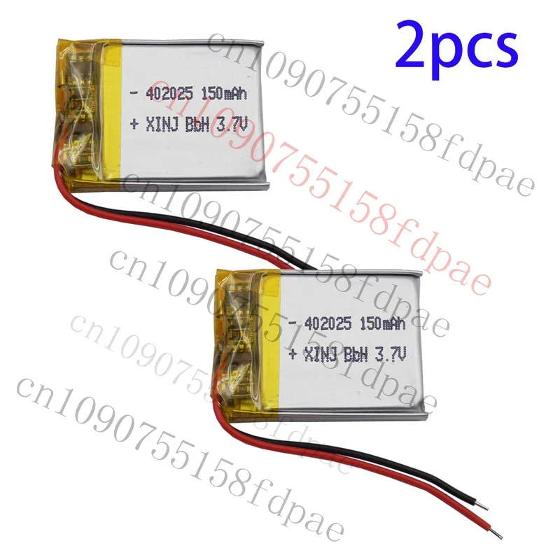 

OK OK 2pcs 3.7V 150mAh Polymer Rechargeable Li Battery 402025 For Bluetooth Headphones