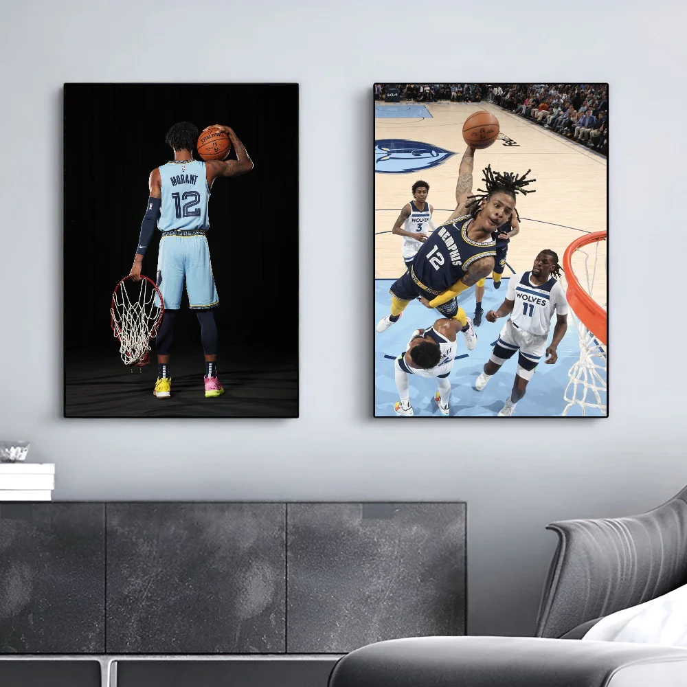 ملصق فني ذاتي اللصق Ja Morant ، ملصق ورقي مقاوم للماء ، ديكور حائط ، قهوة ، منزل ، بار ، غرفة ، 1 * *