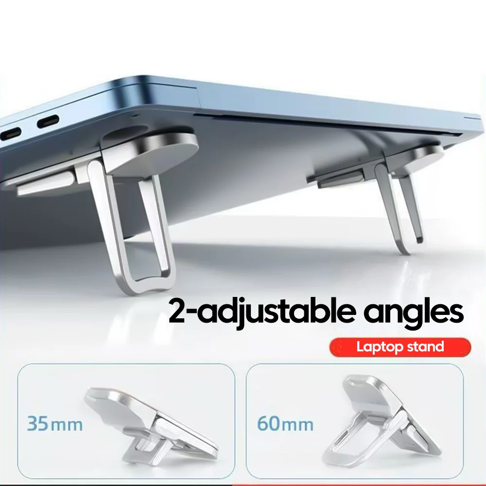 

2Pcs Portable Laptop Stand Adjustable Angles Foldable Invisible Computer Stand Ultra-thin Suitable for Macbook Notebook