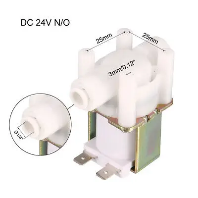 1PC Water Solenoid Valve DC 24V Normally Open Quick Connect Inlet with Filter