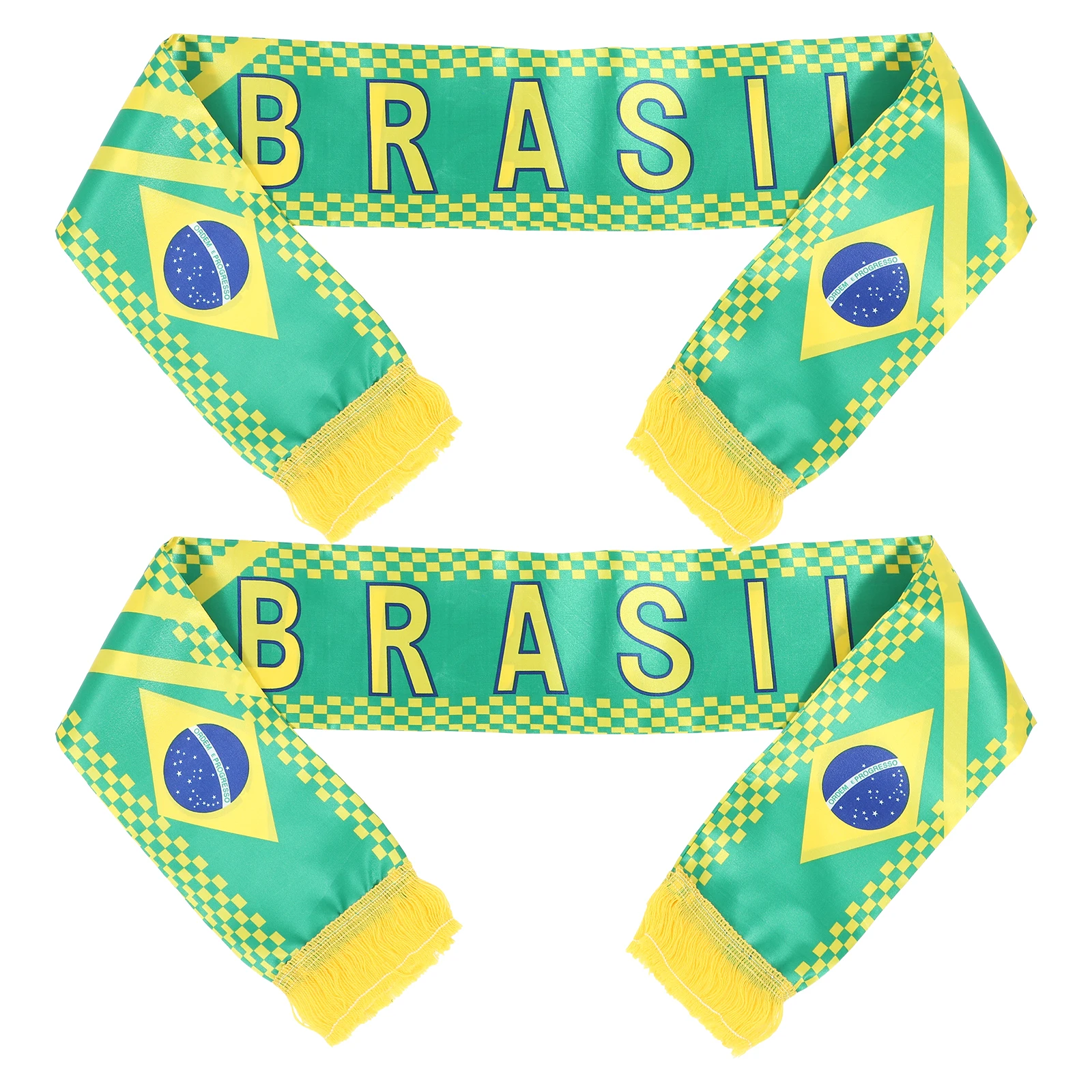 

2 Pcs Fans Scarf Football Knit Soccer Scarfs Scarves Sports Gift National