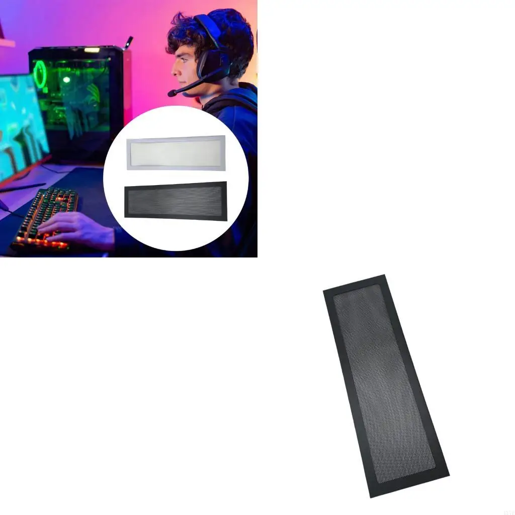 

4X7E Сетка пылевого фильтра для ПК 120 мм Магнитная пылезащитная крышка ПВХ Корпус компьютера Фильтр вентилятора