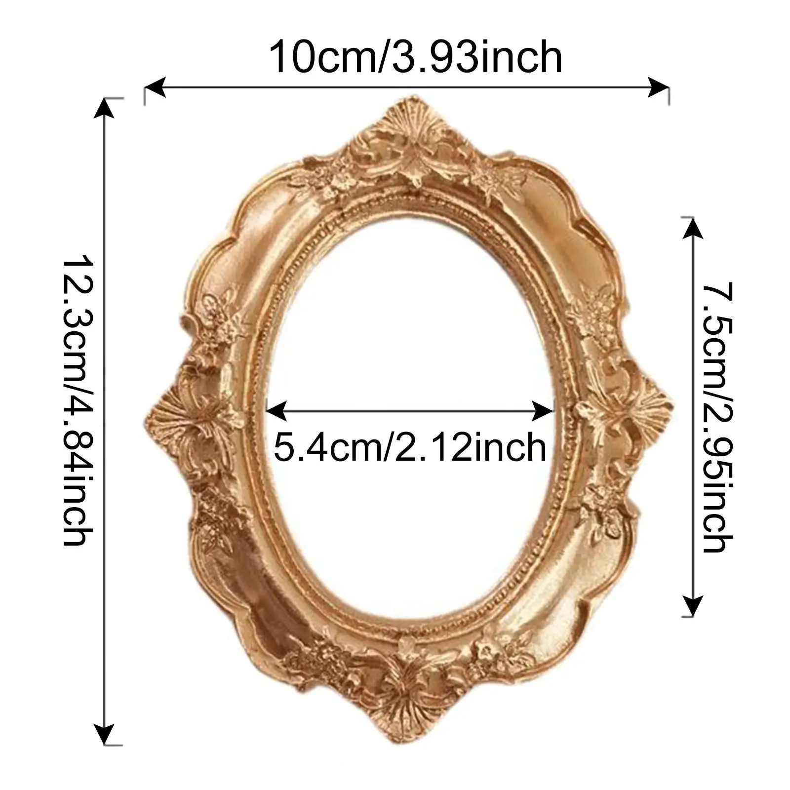 Retro Gold Baroque Picture Frame Vintage Resin Holder for Collage Portraits and Home Decor