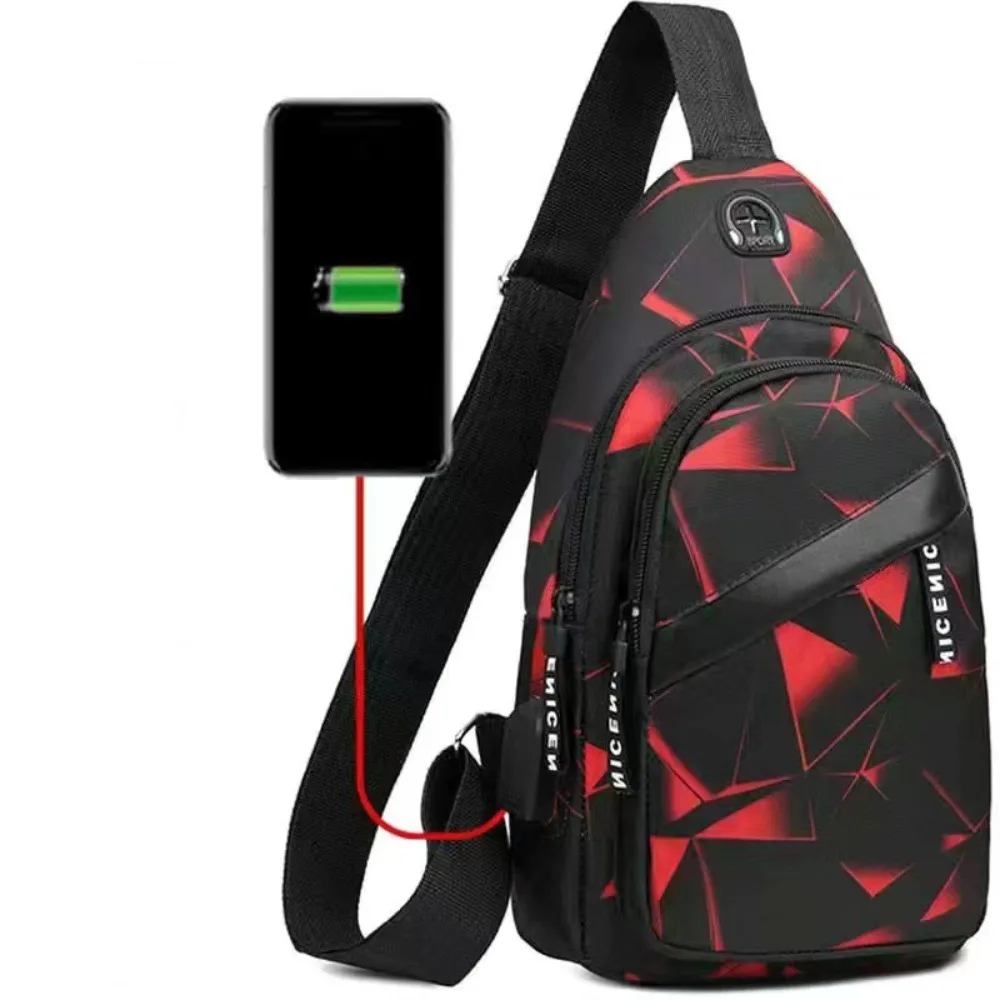 

New Oxford Cloth Travel Chest Bag Black Blue Red Multifunctional Sling Shoulder Bag Large Capacity Crossbody Bags Unisex
