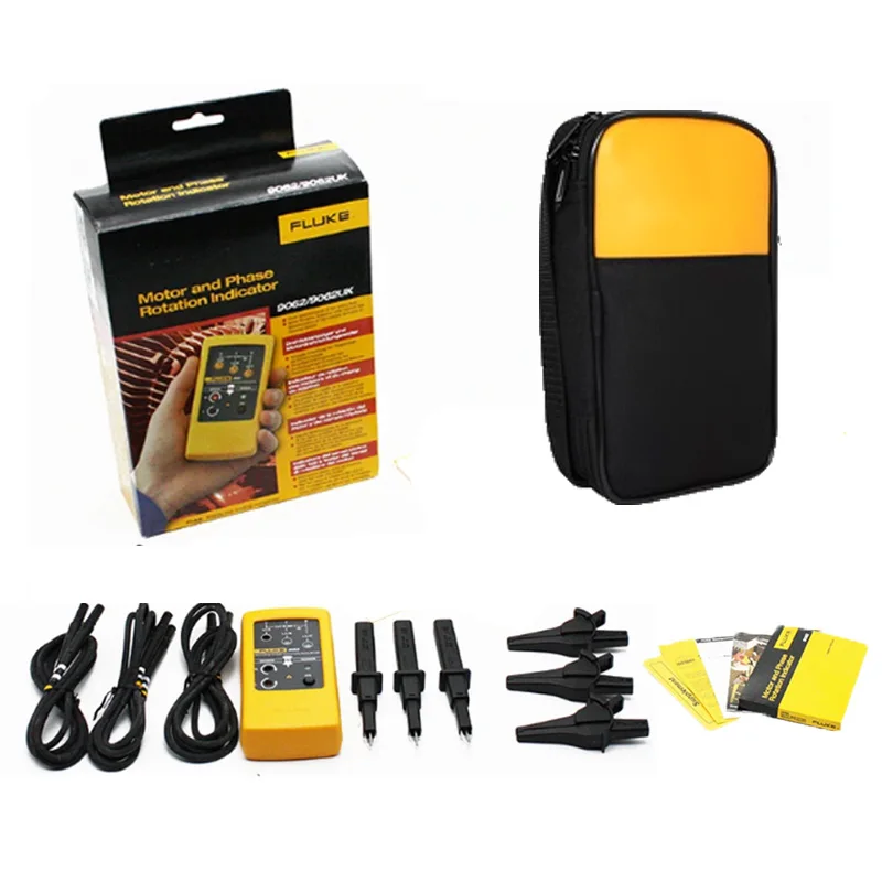 Fluke 9062 F9062 With Soft Case Motor And Three Phase Rotation Indicator Tester 400V