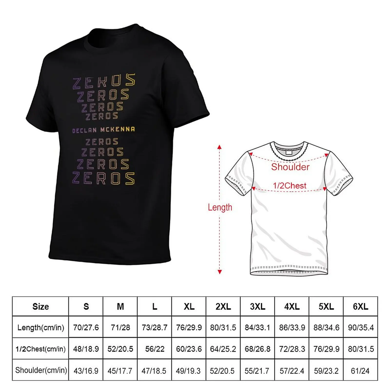 Zeros by Declan McKenna T-Shirt Work Wear Short Sleeve T-Shirt
