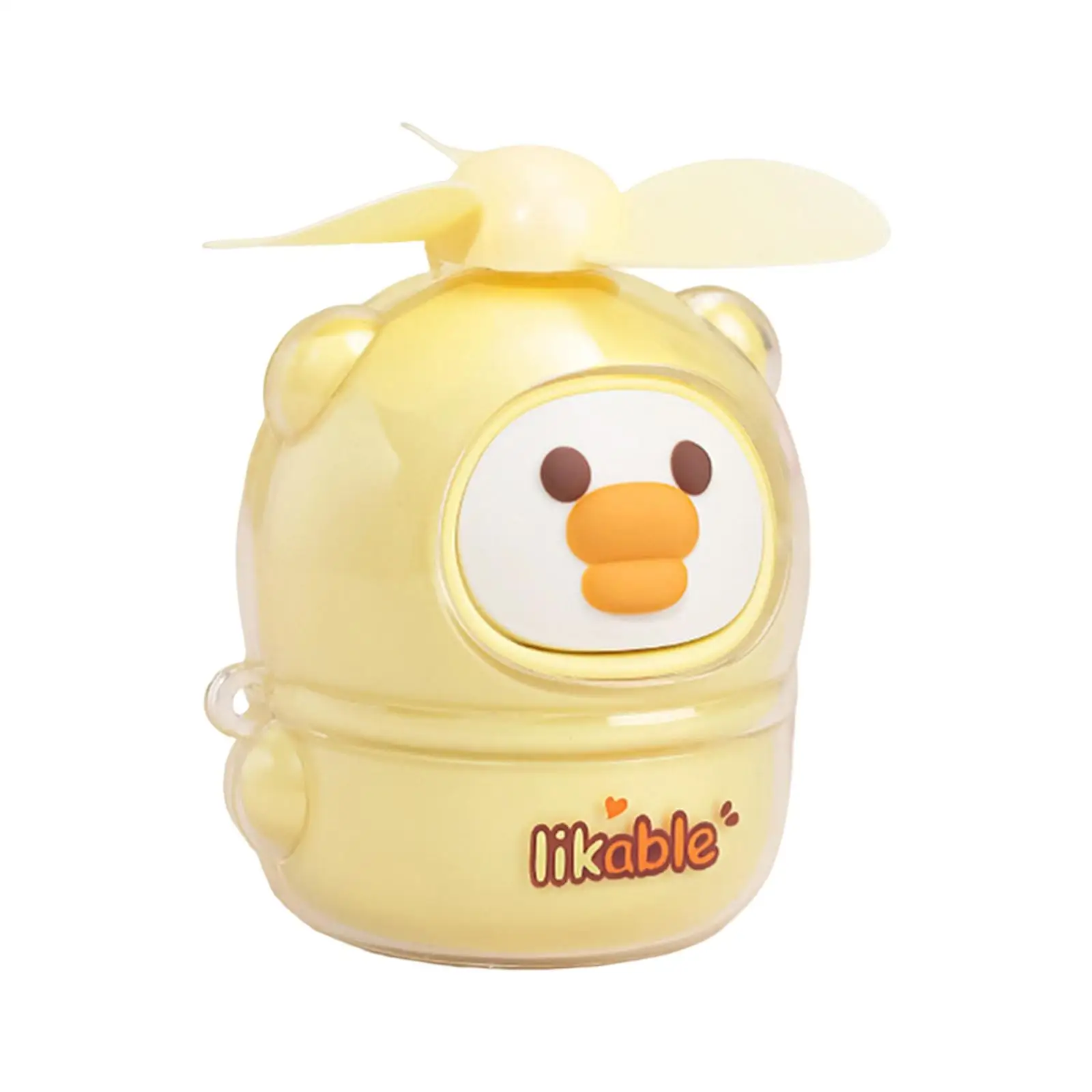 Ventilador Personal de refrigeración, Ventilador ligero recargable de dibujos animados para viajes, senderismo, Camping, dormitorio, escritorio