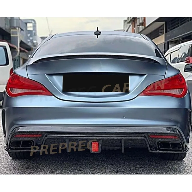 

Carbon Fiber Rear Bumper Lip Diffuser Side Sps CLA Class W117 CLA200 CLA250 260 CLA45 2013-2018 FRP