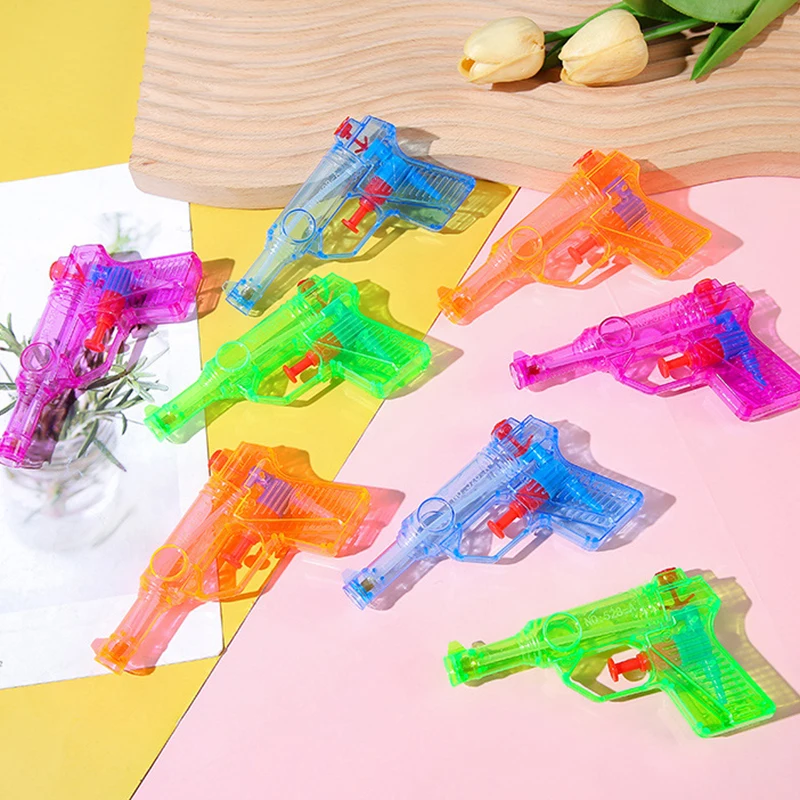 Water Gun Squirt Toys Mini Candy Color Portable Kids Transparent Small Water Rifle Summer Children\'s Gifts Toys Easy Operation