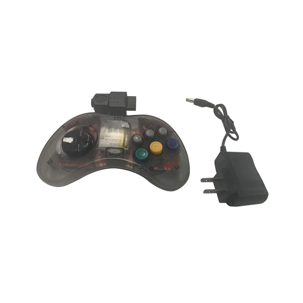 Imagem -02 - sem Fio Game Controller para Sega Saturn ss Alta Qualidade Acessório Transparente Preto