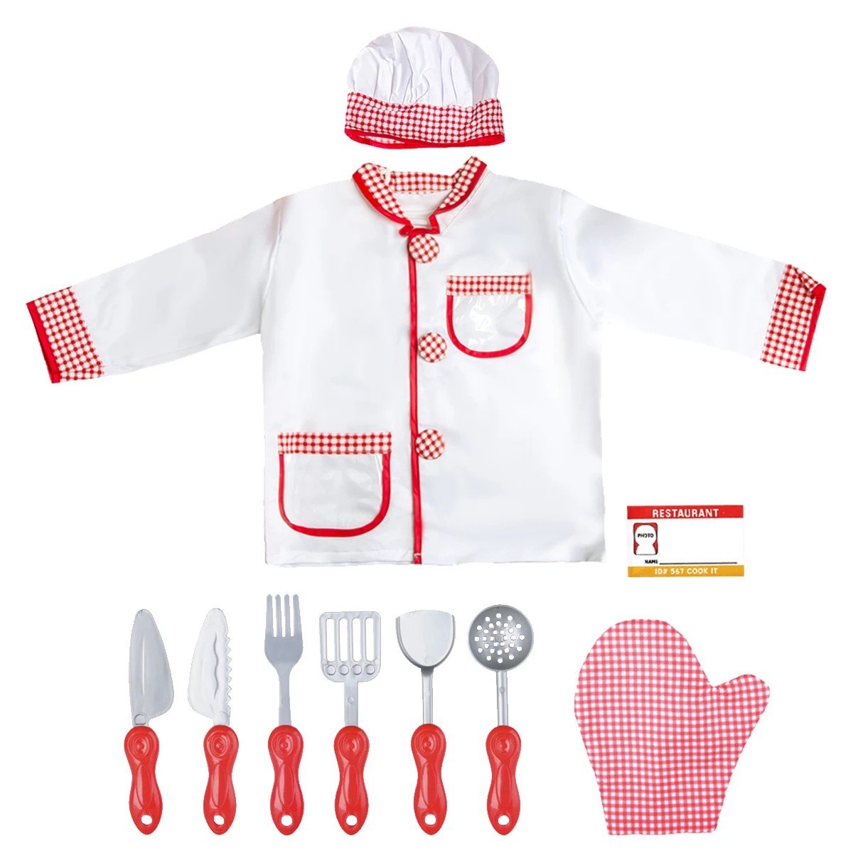 زي الشيف المقلد، مجموعة ألعاب المطبخ للعب الأطفال، زي الشيف للعب الأدوار