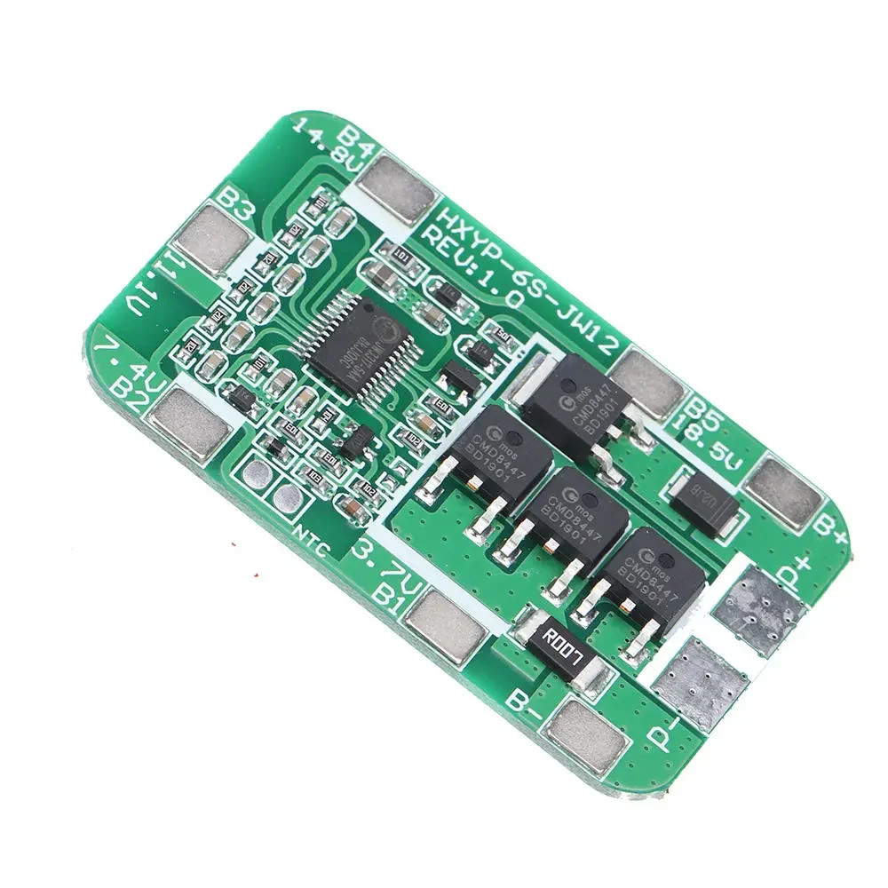 6S 14a 22.2V 18650 Batterij Beschermingsplaat Voor 18650 Li-Ion Lithium Batterij Cel Oplader Bescherm Module Pcb Bms