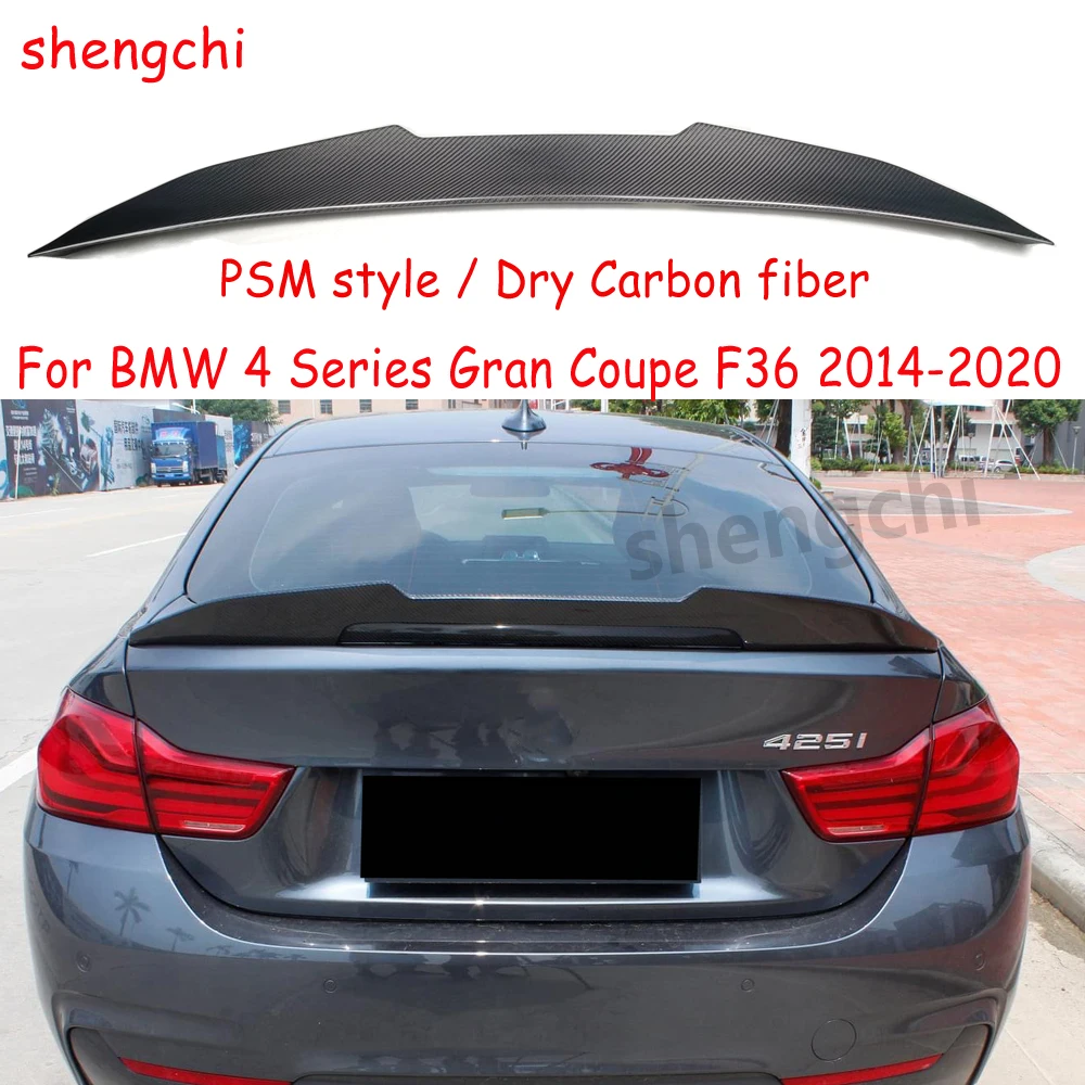 

F36 PSM Style Dry Carbon Fiber Rear Trunk Spoiler for BWM 4 Series Gran Coupe F36 418i 420i 428i 430i 435i 440i Rear Spoiler