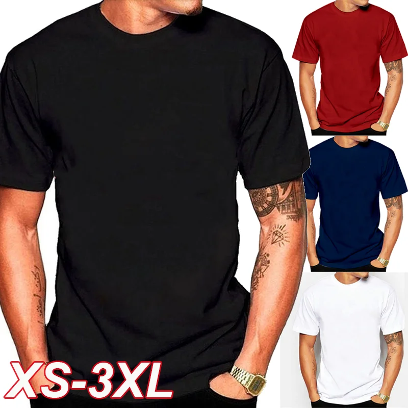 

2025 Brand New Men's T Shirt High Quality Short Sleeve Men T-shirt for Male Pure-color Leisure Man Tops Tshirt Tees