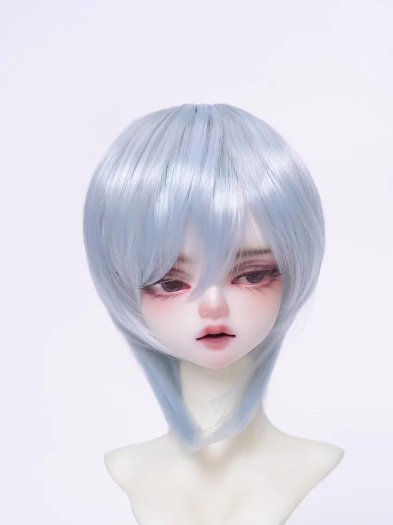 BJD doll wig is suitable for 1/6 1/4 1/3 size male short hair soft silk Wolf tail doll accessories