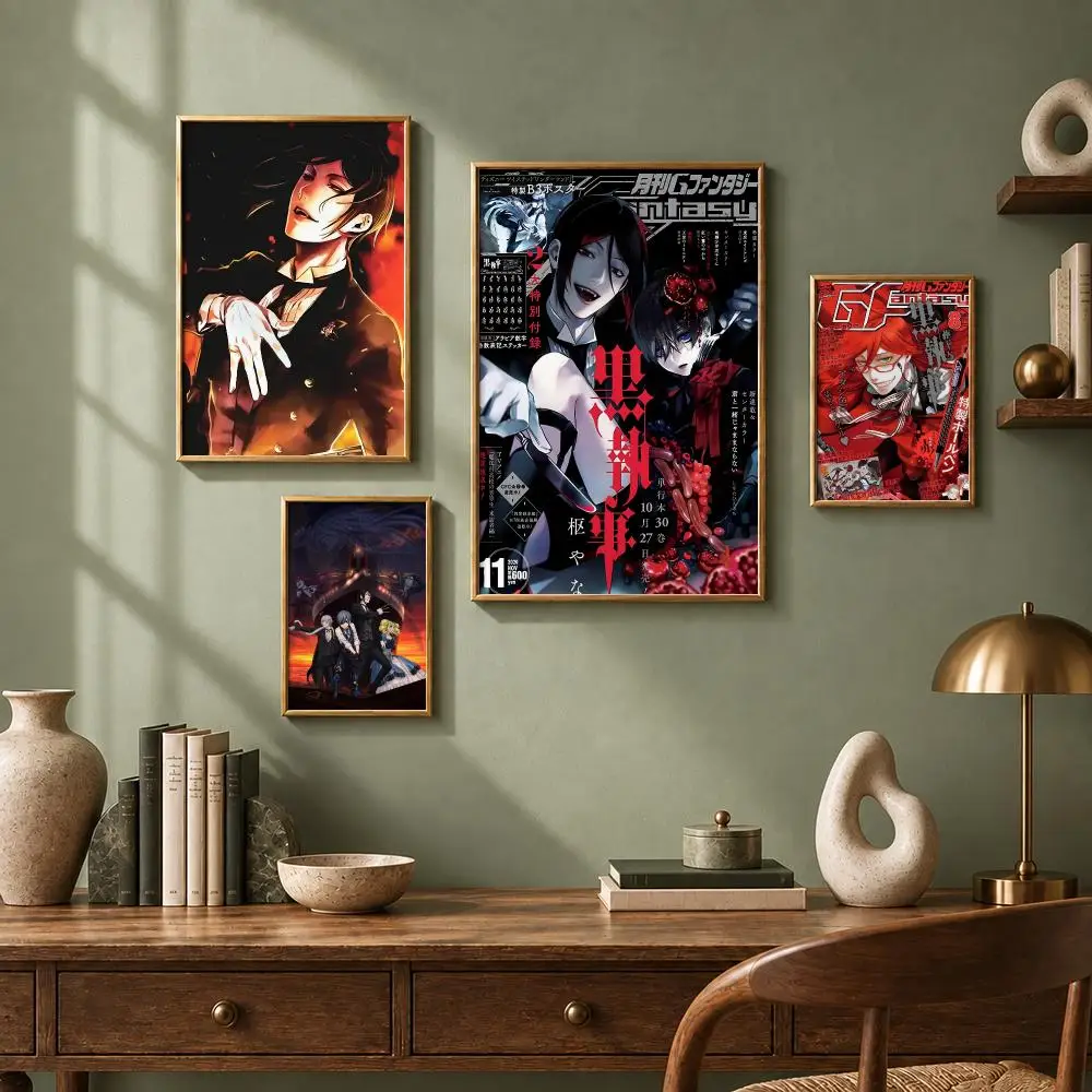 Gothic Anime B-Black ButlerS Poster HD Self-Adhesive No Residue After Removal Ideal for All Kinds of Wall Decor