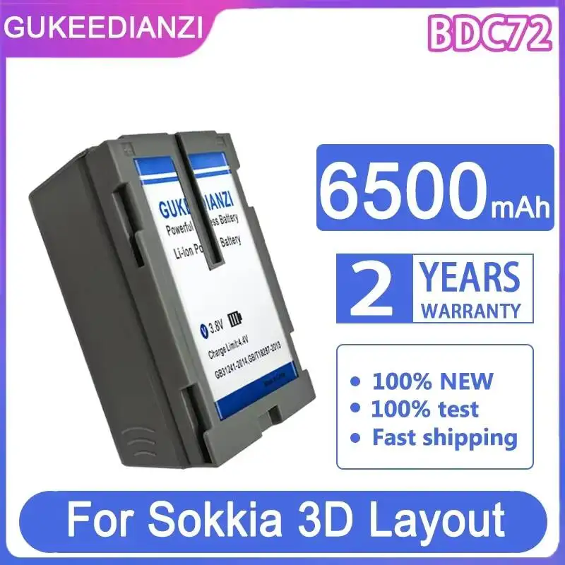 

6500mAh Battery for Sokkia 3D Pipe Laser TP-L6 for Topcon Total Station GM-52 RC-5 Layout Navigator LN-150 -Enhanced Performance