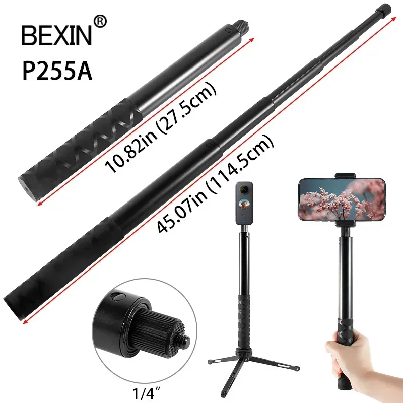 Przedłużenie statywu Selfie stick dla Dji Om 5 Osmo Mobile 5 4 3 kamera kardanowa FeiYu Zhiyun Smooth Moza Mini isteady akcesoria