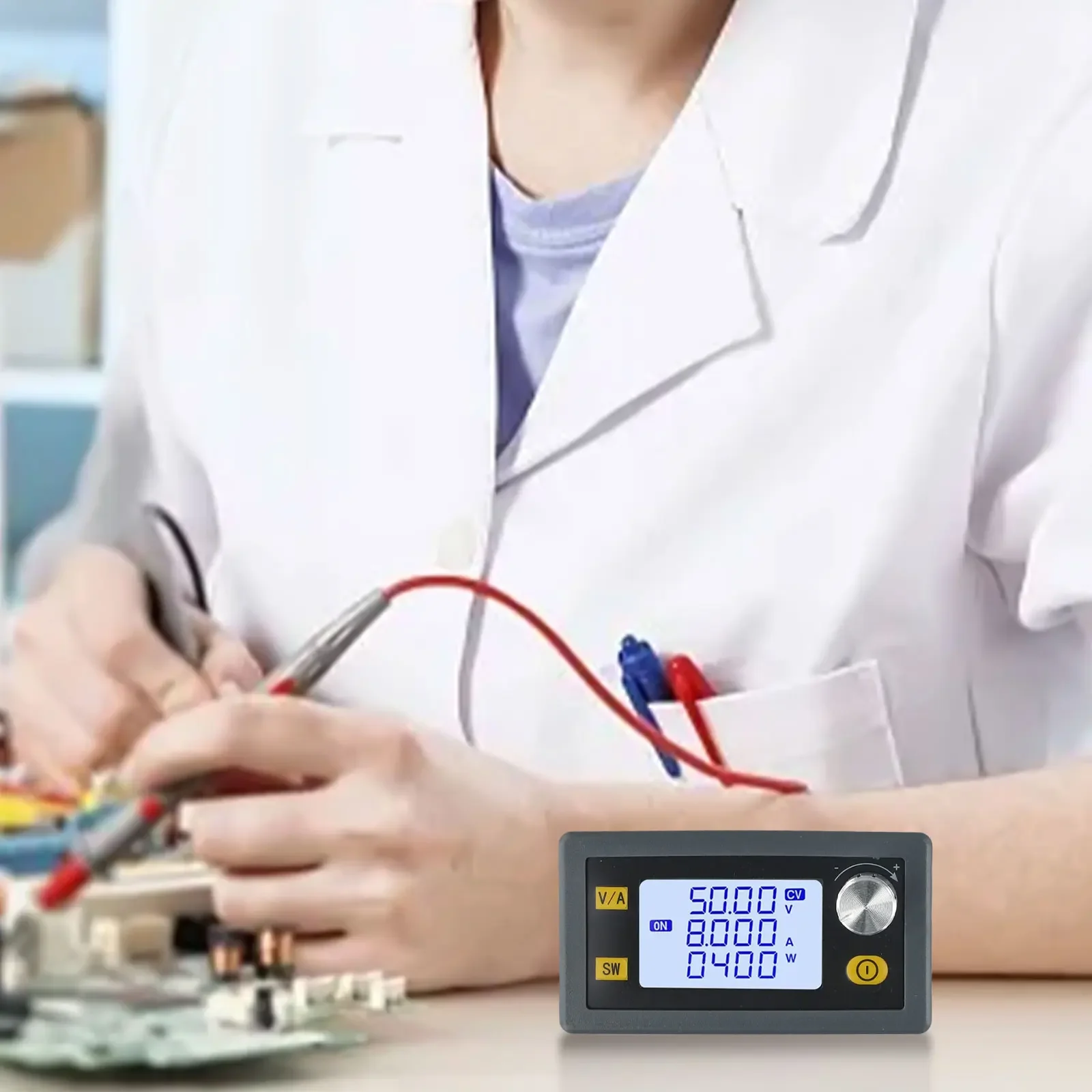 CNC DC Regulated Power Supply 5008E 50V 8A 400W with Smart Fan Control and Large Display for Effective Monitoring