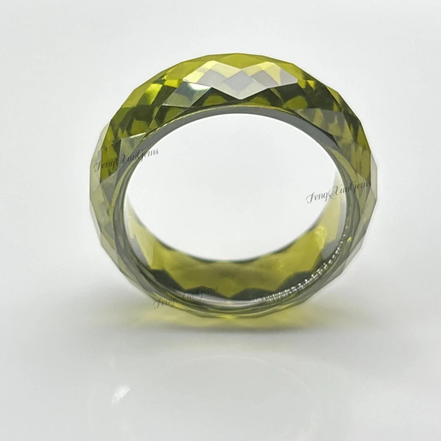 

Cubic Zirconia Olive Green Color Faceted/Plain Ring Thumb Ring Anniversary Birthday Gift Charms Wedding Ring